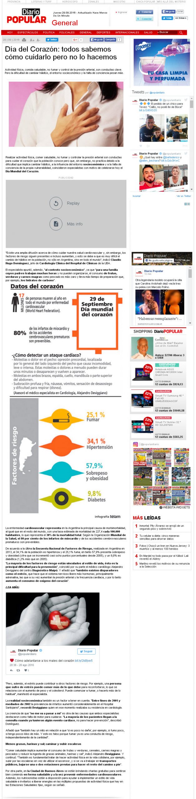 29 09 2016 DIARIO POPULAR edición digital